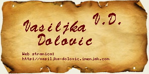 Vasiljka Dolović vizit kartica